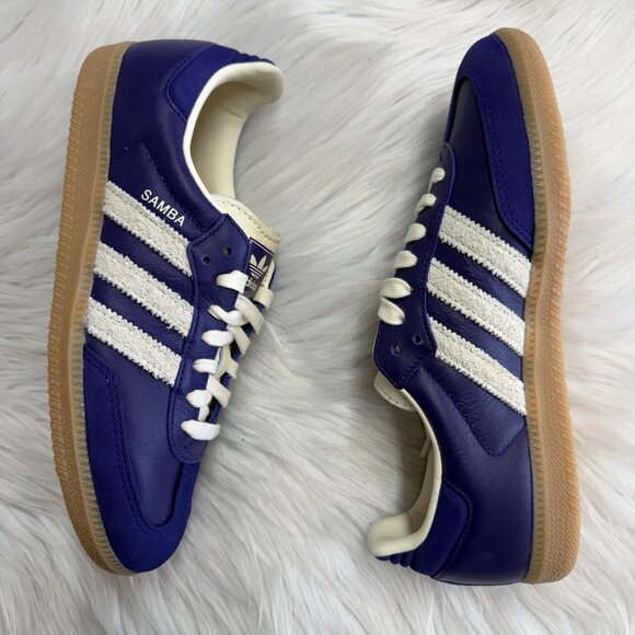 Adidas Samba OG Collegiate Purple Cream Womens Shoes JI2736 NEW Sz 7.5 - Picture 4 of 5